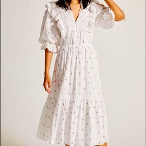 Anthropologie sold out! magali pascal dobby printed midi dress